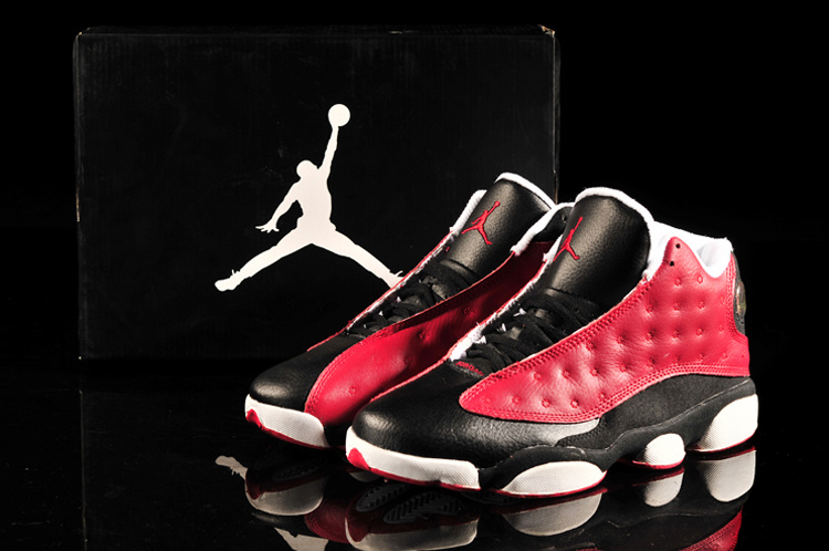 2013 Air Jordan 13 Black Red White Shoes