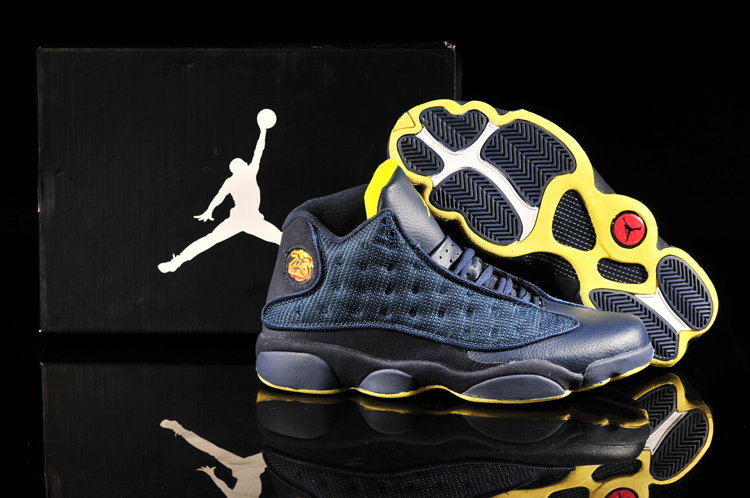 2013 Air Jordan 13 Blue Yellow Shoes