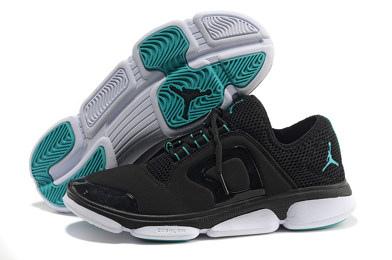 2013 Air Jordan Running Shoes Black White Green - Click Image to Close