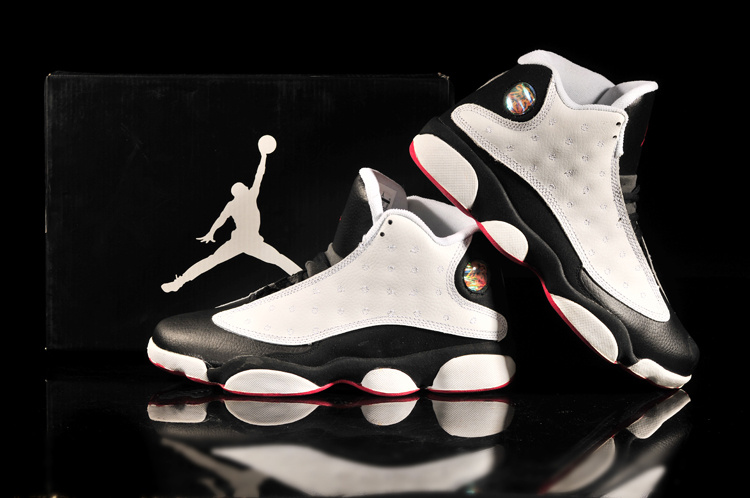 2013 Air Jordan 13 White Black Red Shoes - Click Image to Close