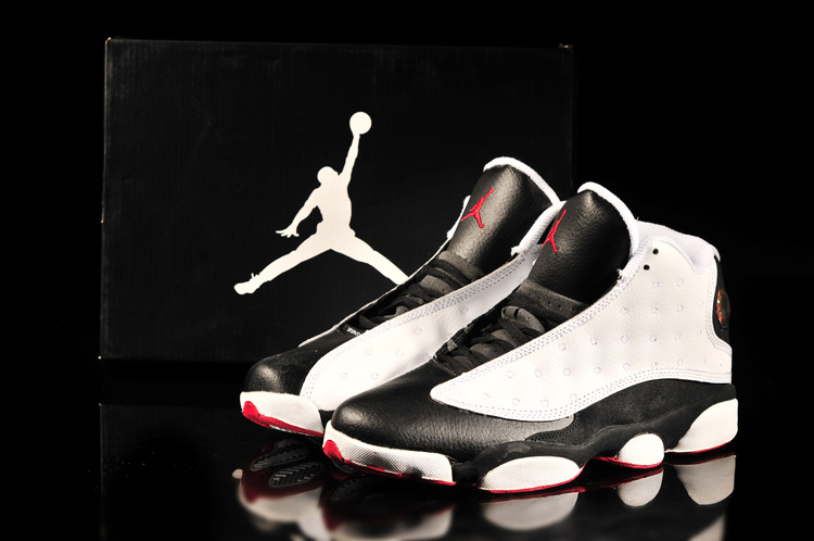 2013 Air Jordan 13 White Black Red Shoes