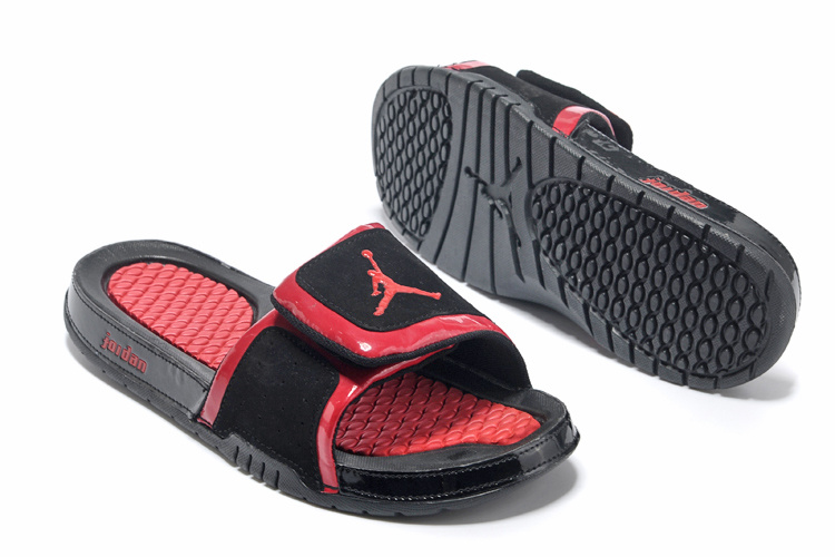 2013 Jordan Hydro 2 Black Red Slipper - Click Image to Close