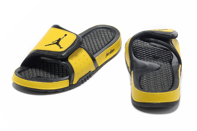 2013 Jordan Hydro 2 Black Yellow Slipper - Click Image to Close