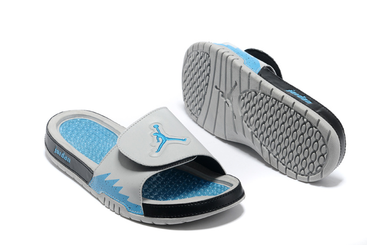 2013 Jordan Hydro 5 Grey Blue Black Slipper.jpg - Click Image to Close