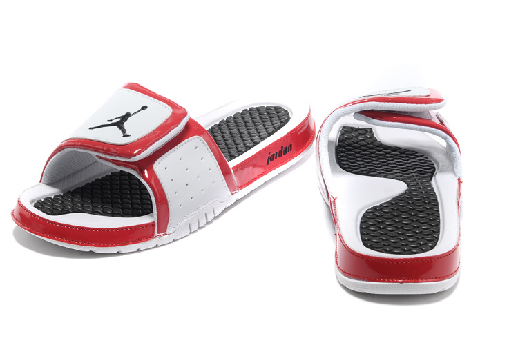 2013 Jordan Hydro 2 White Black Red Slipper