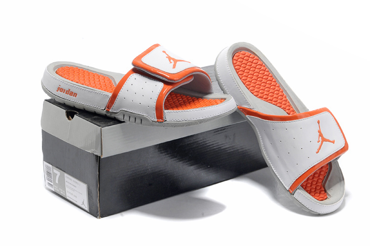 2013 Jordan Hydro 2 White Orange Slipper