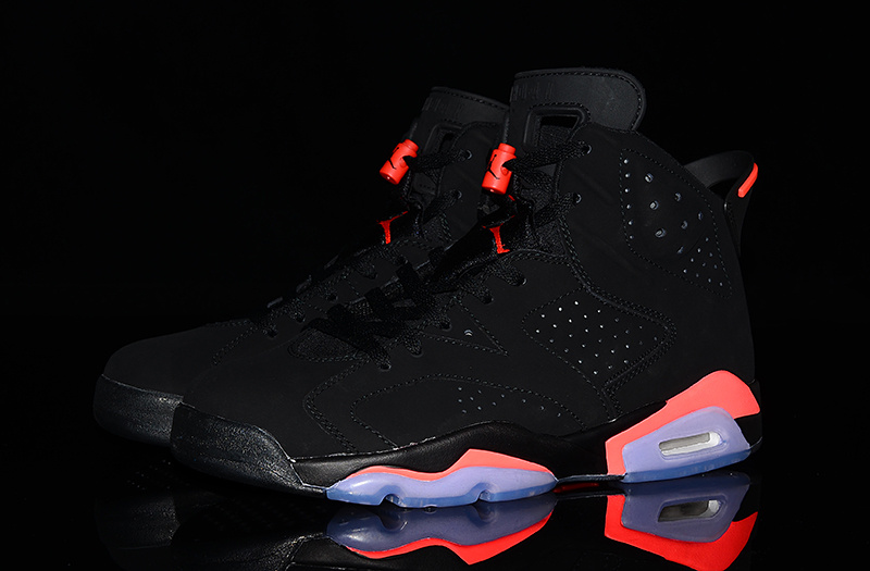 2014 New Jordan 6 Infrared Ray Black Red Shoes - Click Image to Close
