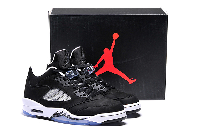 2015 Ai Jordan 5 Retro Low Oreo Black White Shoes - Click Image to Close