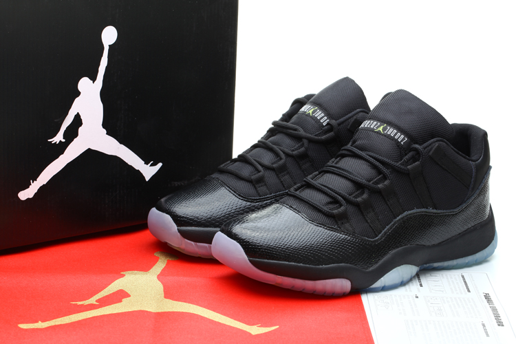 2015 Air Jordan 11 Low Black Shoes - Click Image to Close