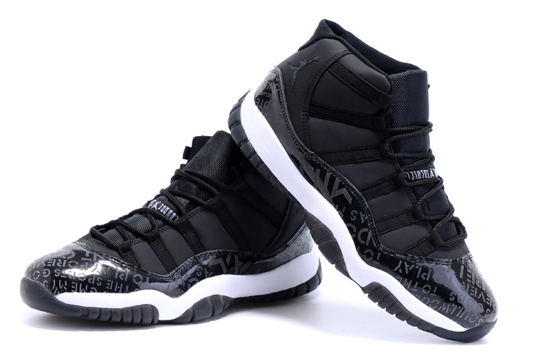 2015 Air Jordan 11 Retro Charity Black Shoes