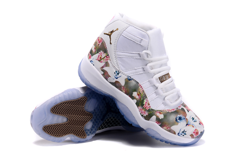 2015 Air Jordan 11 Scrawl White Coffe Shoes For Women
