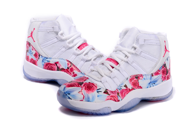 2015 Air Jordan 11 Scrawl White Red Shoes For Women - Click Image to Close