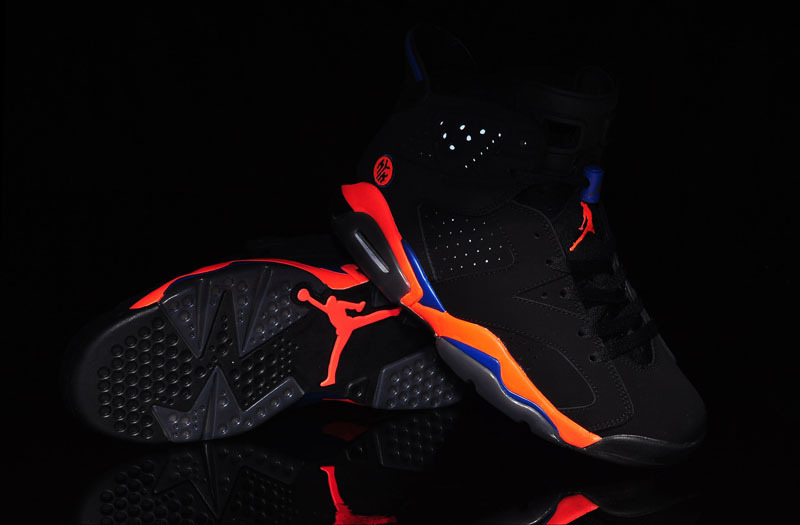 jordan shoes black and orange