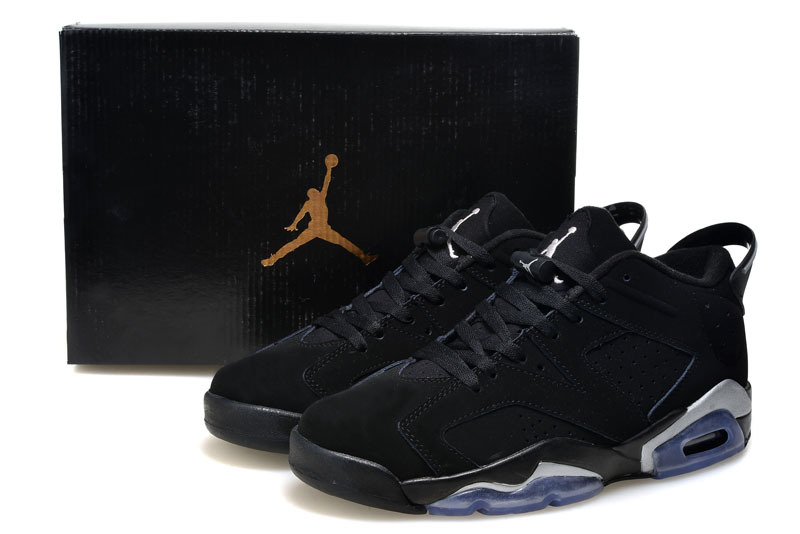 2015 Air Jordan 6 Low All Black Shoes