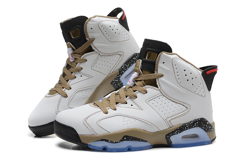 2015 Air Jordan 6 Retro White Coffe Black Shoes