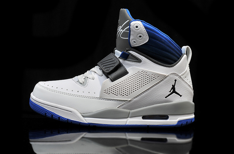 2015 Air Jordan Flight 97 White Grey Black Blue - Click Image to Close