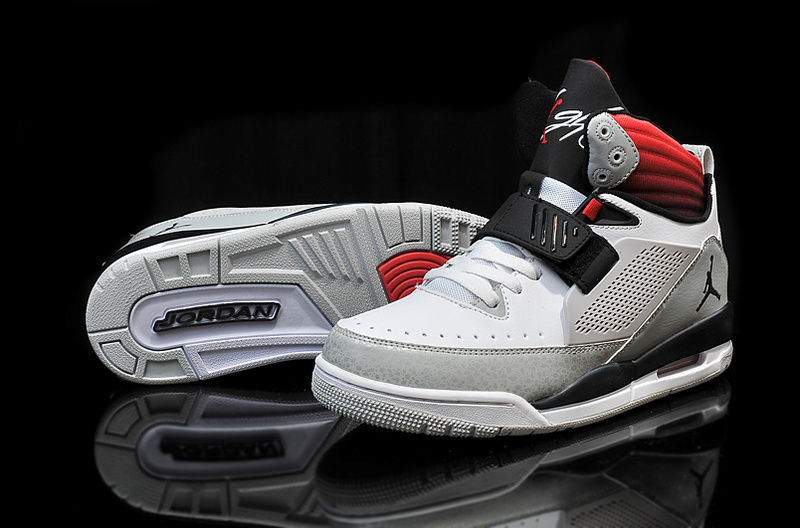 2015 Air Jordan Flight 97 White Grey Black Red - Click Image to Close