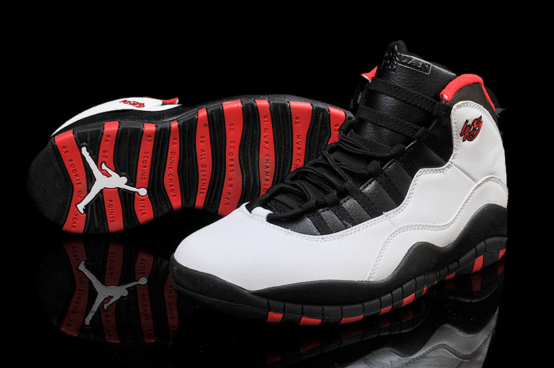 2015 Jordan 10 Retro Grey Black Red Shoes - Click Image to Close