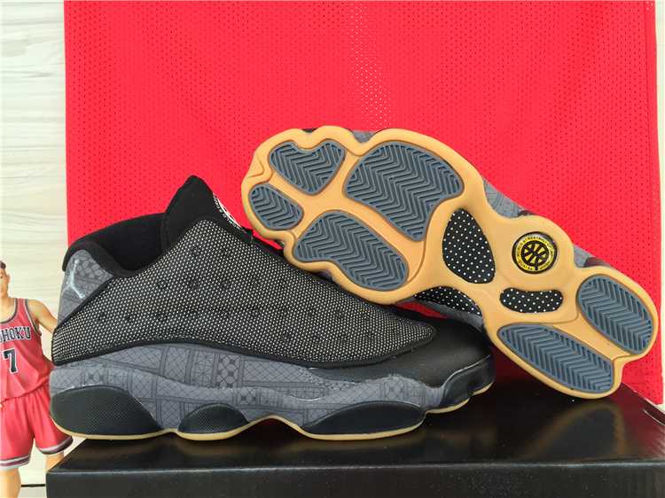 Latest Air Jordan 13 Low Black Orange Shoes - Click Image to Close