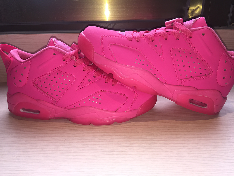 2015 Jordan 6 Low All Pink Women Shoes - Click Image to Close