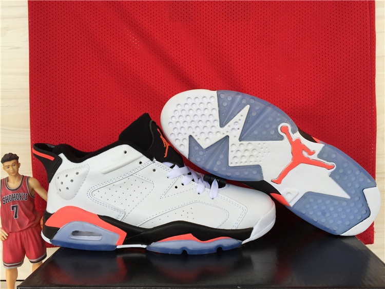 Latest Air Jordan 6 Low White Black Red Shoes