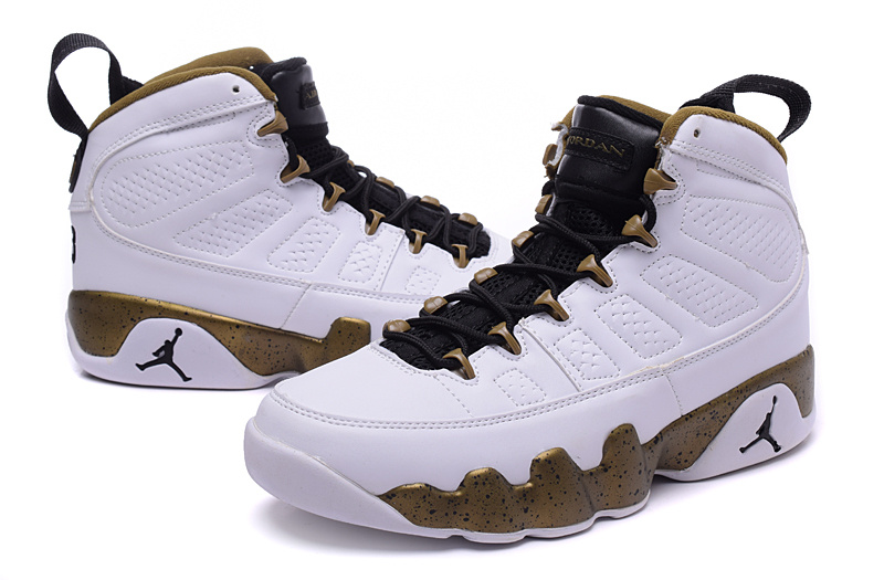 Latest Air Jordan 9 Retro White Coffe Black Shoes