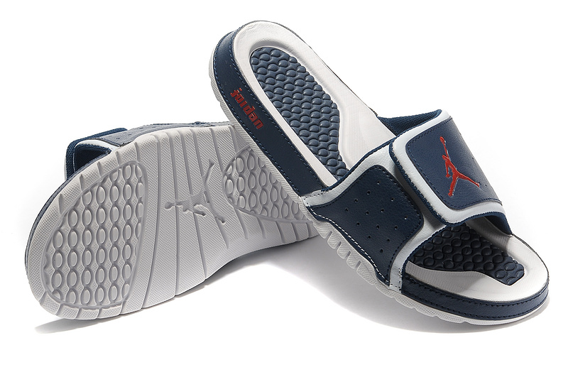 2015 Jordan Hydro 2 Dark Blue Red White Sandal - Click Image to Close