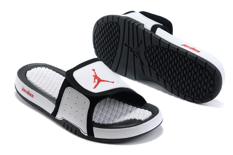 2015 Jordan Hydro 2 White Black Red Sandal - Click Image to Close