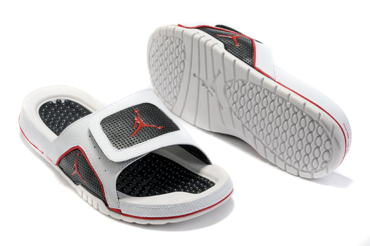 2015 Jordan Hydro 5 Black Red White Sandal - Click Image to Close