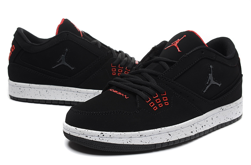 2015 New Air Jordan 1 Low Black Red Shoes - Click Image to Close