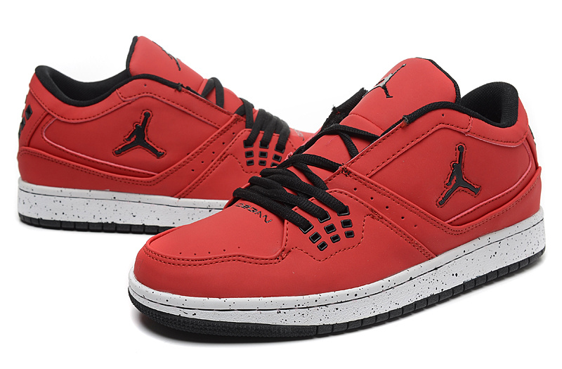 2015 New Air Jordan 1 Low Red Black Shoes