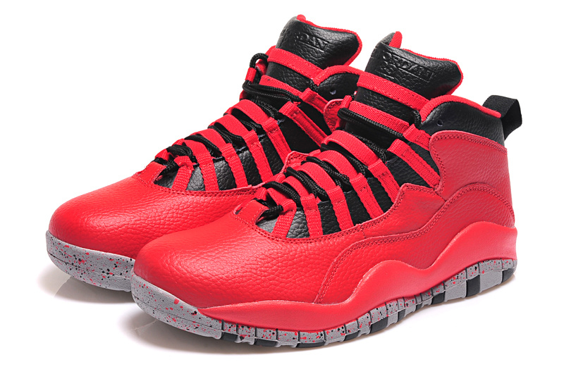 2015 Original Air Jordan 10 Retro Red Black Shoes