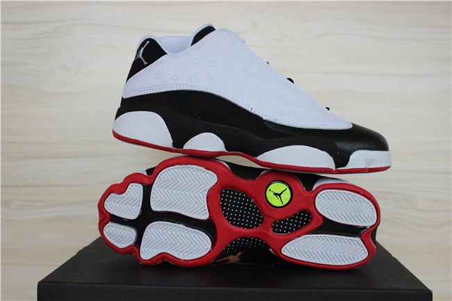 2015 Original Jordan 13 Low White Black Red Shoes