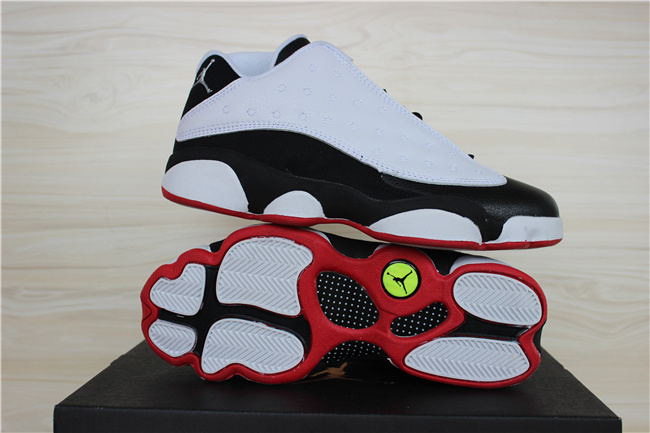 2015 Original Jordan 13 Low White Black Red Shoes - Click Image to Close