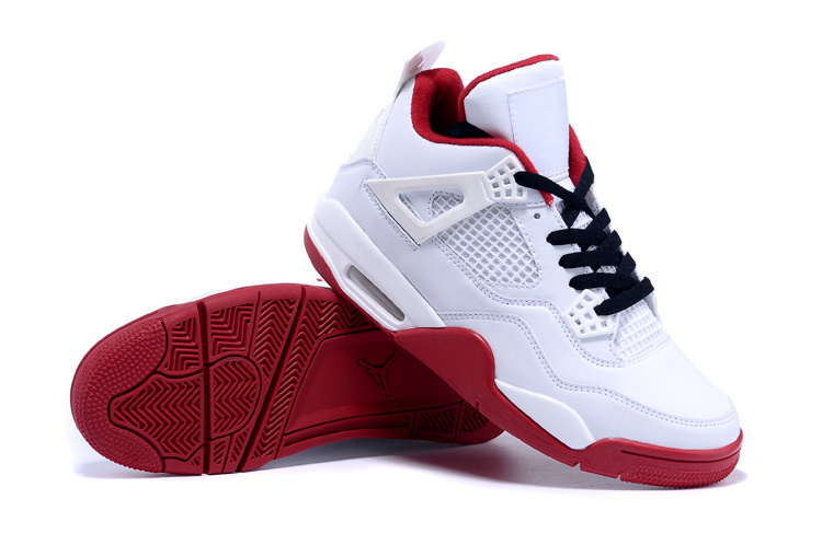 2015 Original Jordan 4 White Red Black Shoes - Click Image to Close