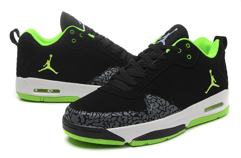 2015 Original Jordan Cement Black Green White Shoes - Click Image to Close