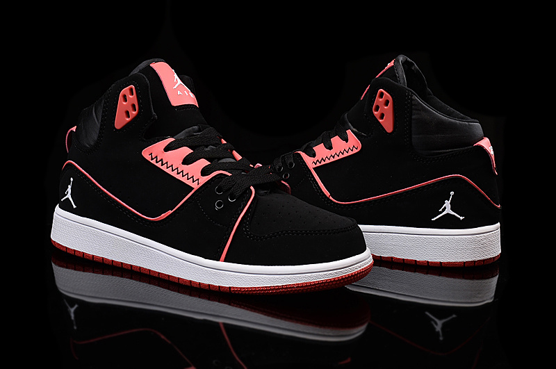 2015 Women Air Jordan 1 Flight 2 Black Red Shoes