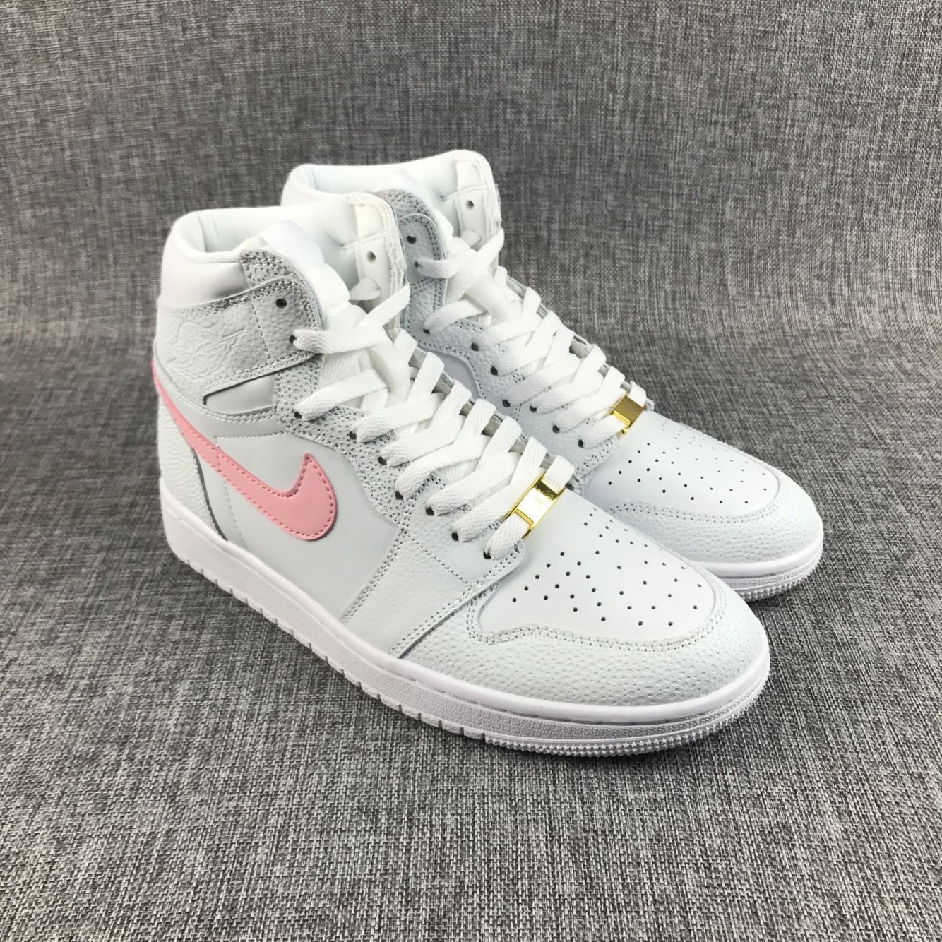 2017 Air Jordan 1 White Pink Women Shoes