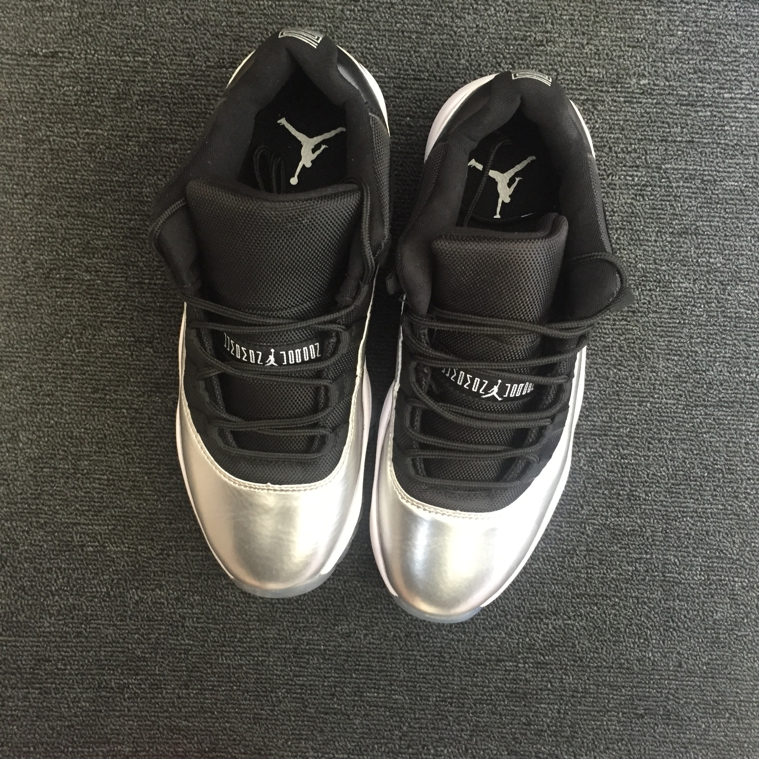 2017 Air Jordan 11 Low Black Silver Shoes - Click Image to Close