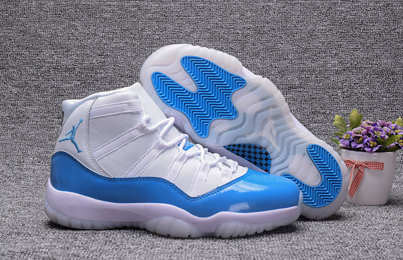 2017 Air Jordan 11 White Royal Blue Shoes - Click Image to Close