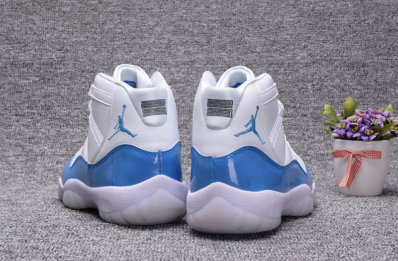 2017 Air Jordan 11 White Royal Blue Shoes - Click Image to Close