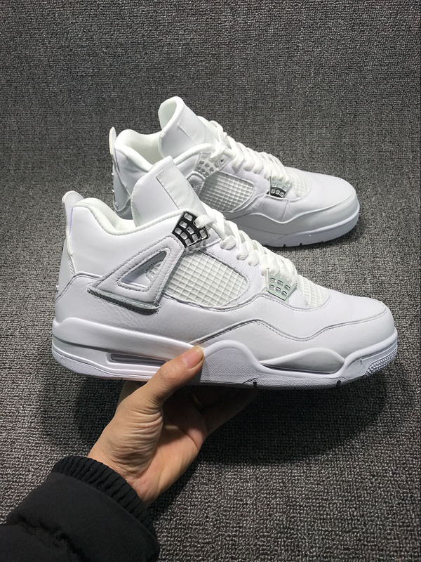 2017 Air Jordan 4 All White Shoes