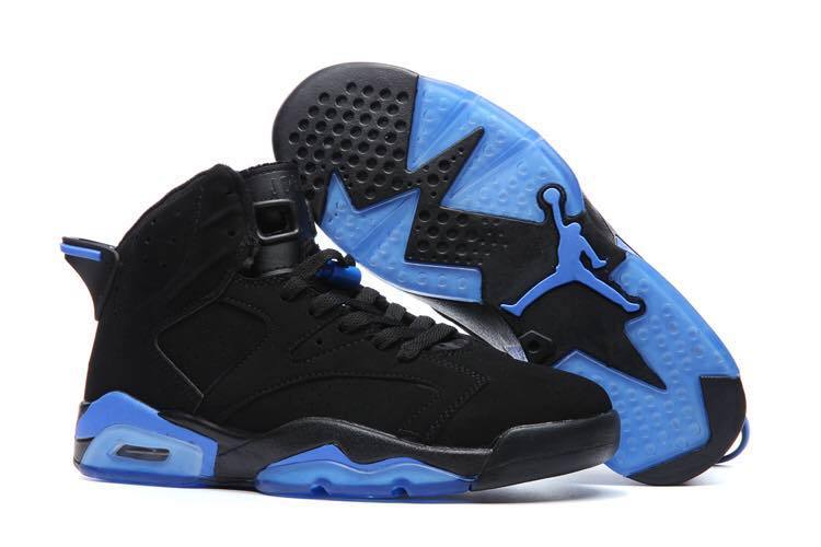 2017 Air Jordan 6 Retro Black Blue Shoes - Click Image to Close