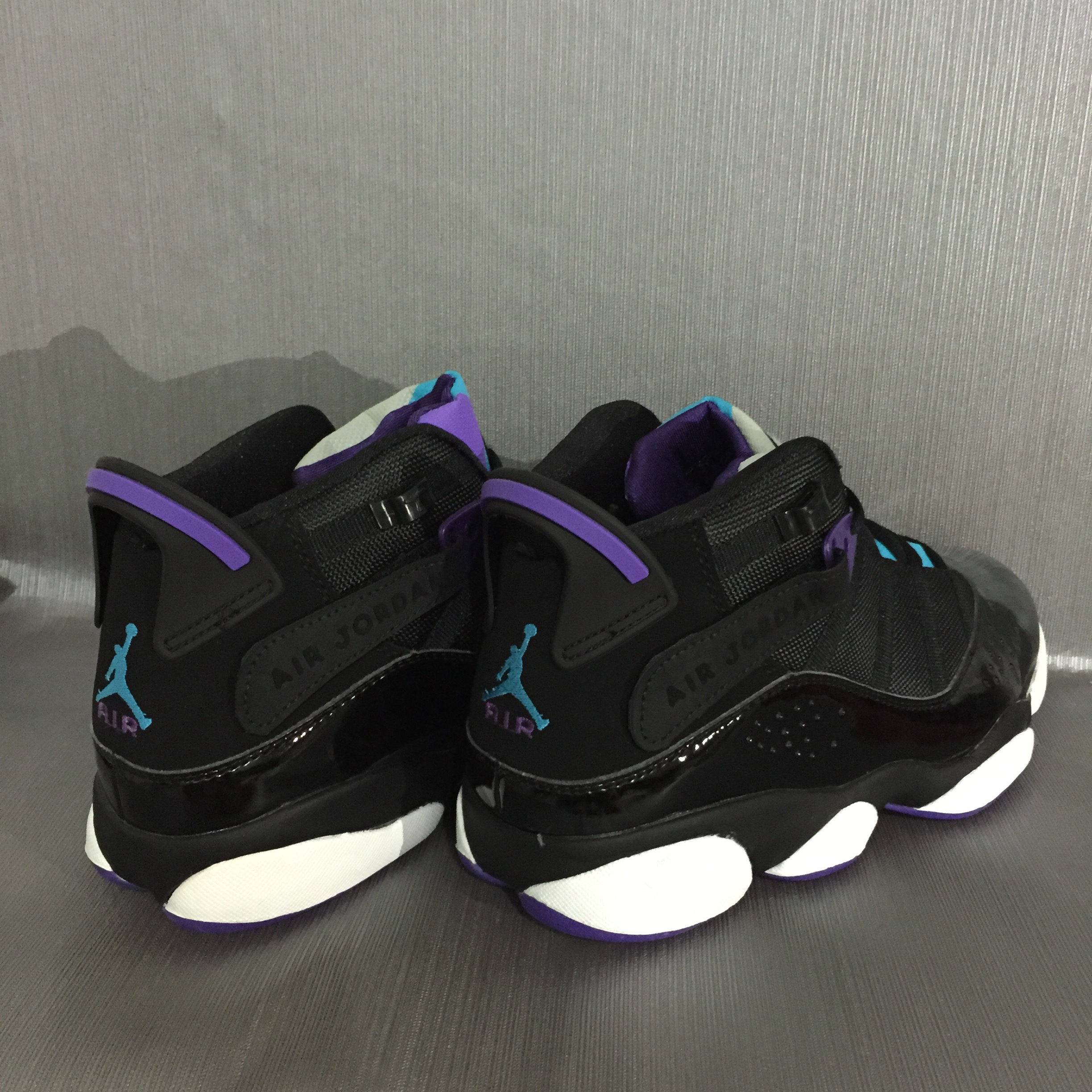 2017 Air Jordan 6 Rings Black Purple White Shoes - Click Image to Close