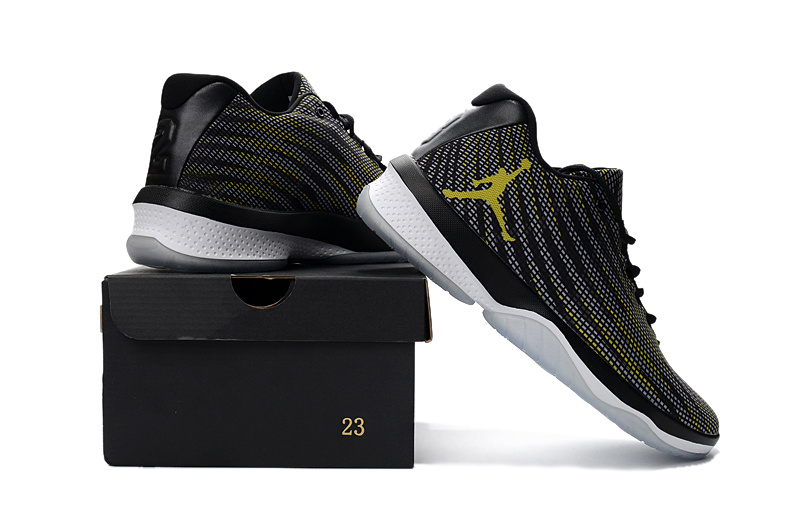 2017 Air Jordan Black Yellow Basketball Shoes