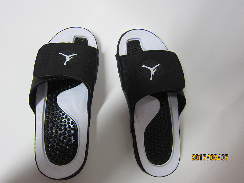 2017 Air Jordan Hydro 9 Black White - Click Image to Close