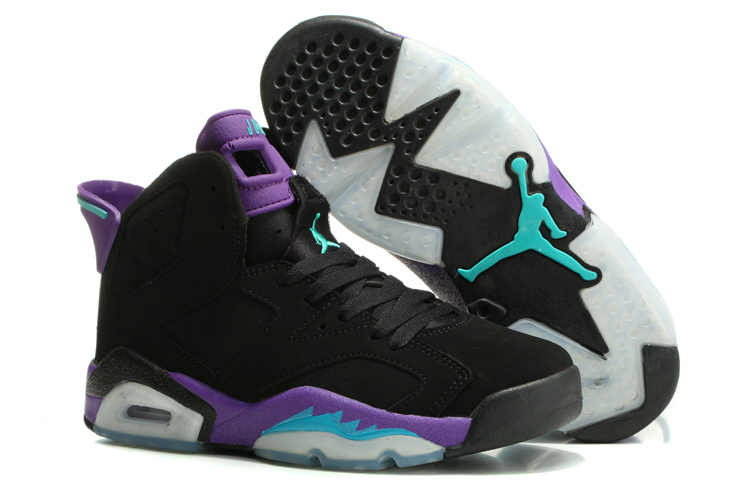 Air Joran 6 Black Purple Black Blue For Women - Click Image to Close