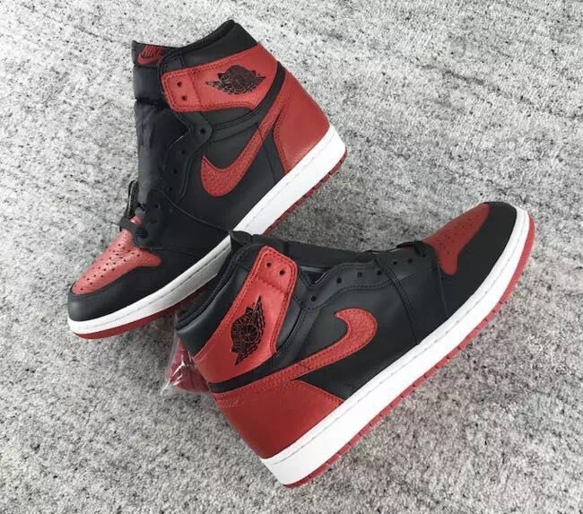 Air Jordan 1 Ban Black Red Shoes