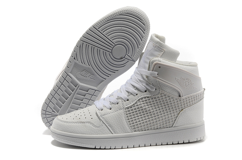 Air Jordan 1 High All White Shoes