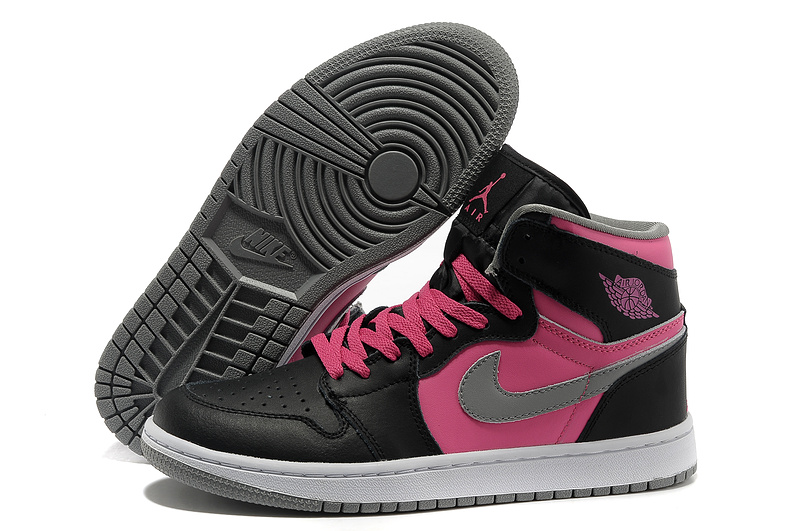 Air Jordan 1 High Black Pink White Shoes